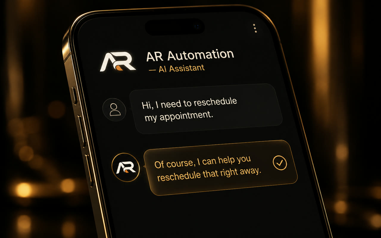AI chatbot conversation — AR Automation AI Assistant